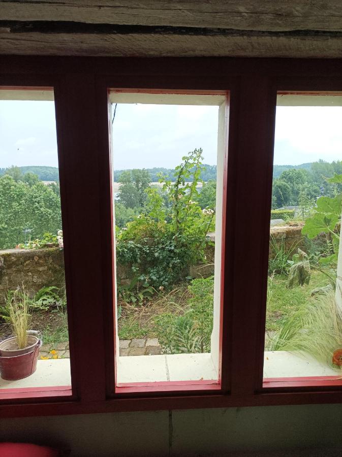 Gite Des Perreyeurs - Maison Troglodyte Avec Vue Sur Loire Montsoreau Esterno foto